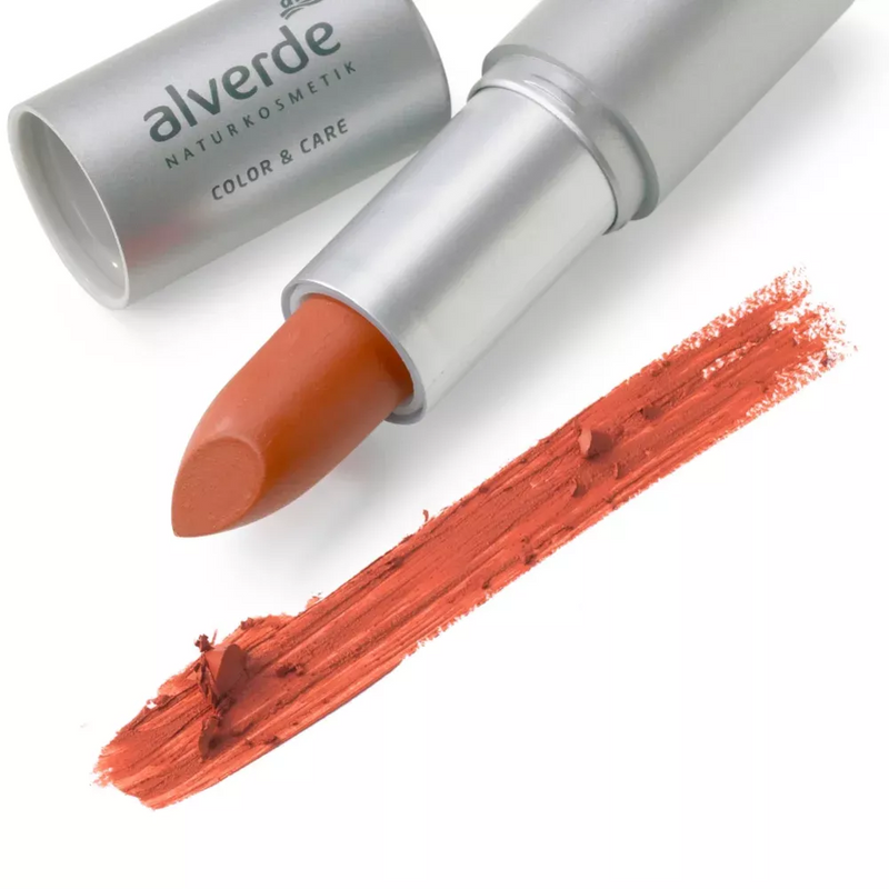 alverde NATURKOSMETIK Lipstick Kleur & Verzorging Diep Koraal 45, 4.6 g