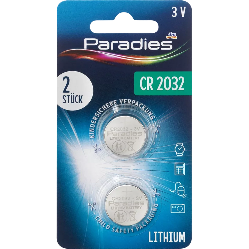 Paradies Paradise knoopcel CR 2032, 1 stuks.