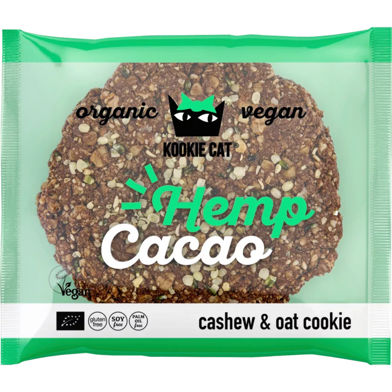 Kookie Cat Koekje met hennepzaad & cacao, 50 g