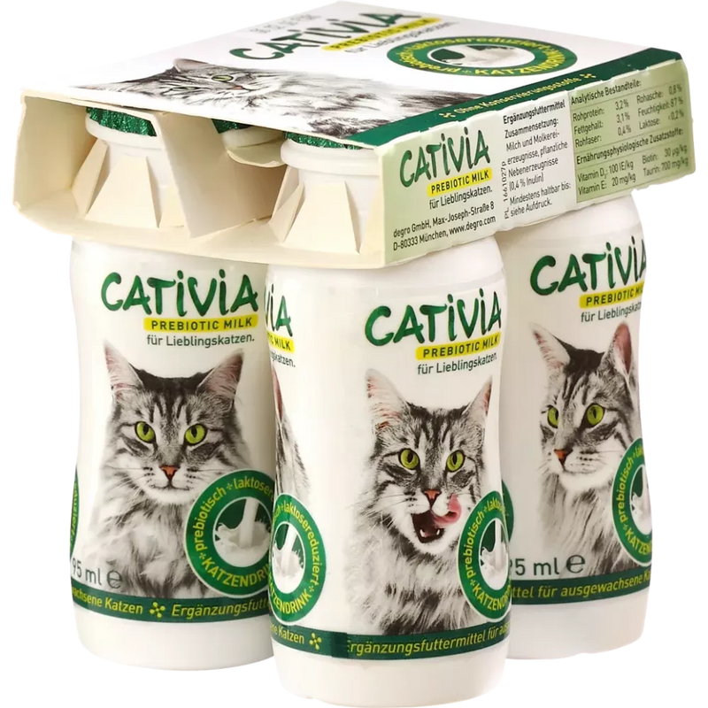 Cativia Kattensnack, kattenmelk, 4x95 ml, 380 ml