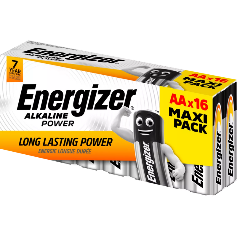 Energizer Batterijen Alkaline Power AA, 16 stuks