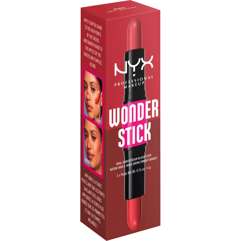 NYX PROFESSIONAL MAKEUP Blush Stick Wonder Cream Cora & Deep Peach 03, 1 st