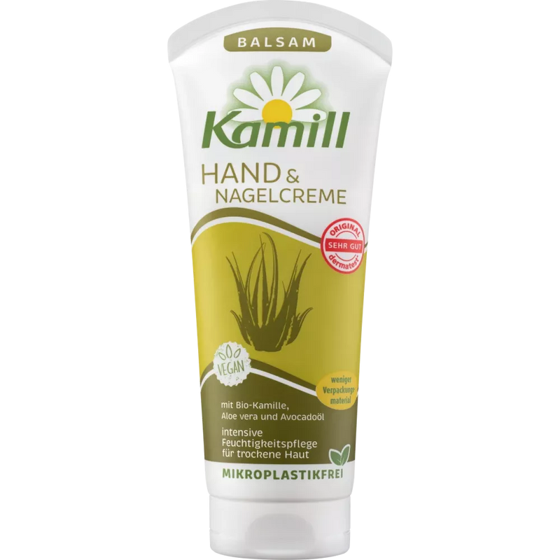 Kamill Hand & Nagel Crème Balsem met Biologische Kamille, Aloë Vera & Avocado-olie, 100 ml