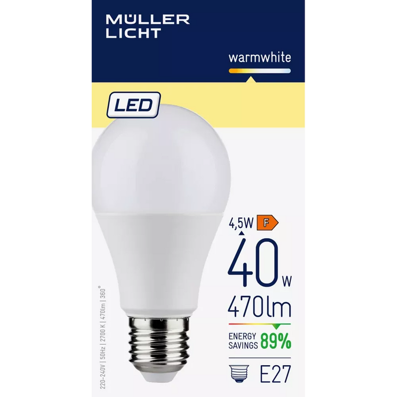 Müller Licht LED lamp 40W E27 470lm, 1 stuk.