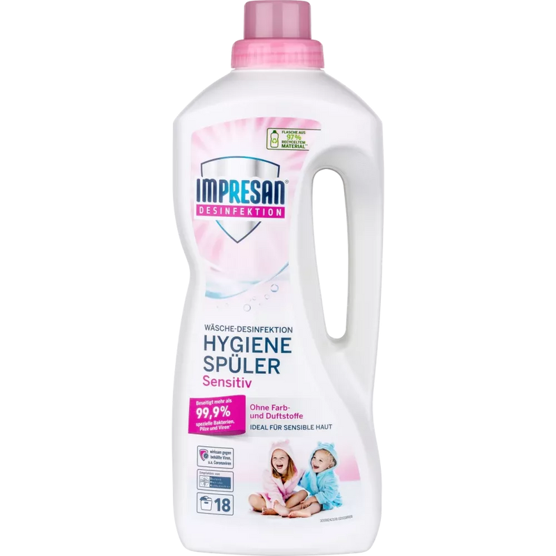 Impresan Hygiënisch spoelmiddel sensitive zonder geur- en kleurstoffen 18 WL, 1,5 l