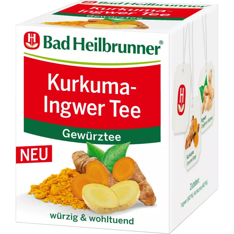 Bad Heilbrunner Kurkuma Gember Thee, 8 g