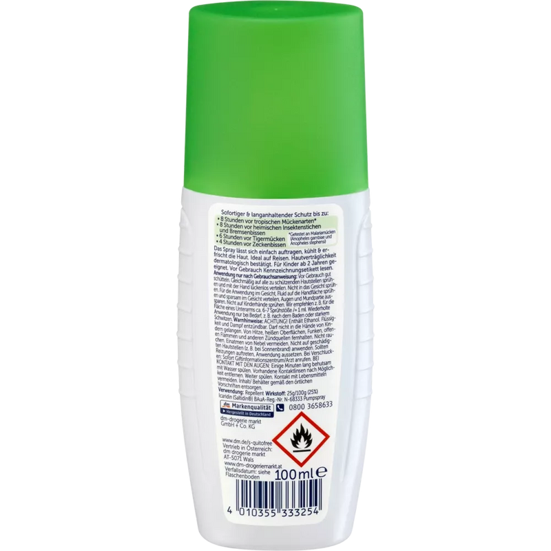 S-quitofree Tropische Insectenwerende spray, 100 ml