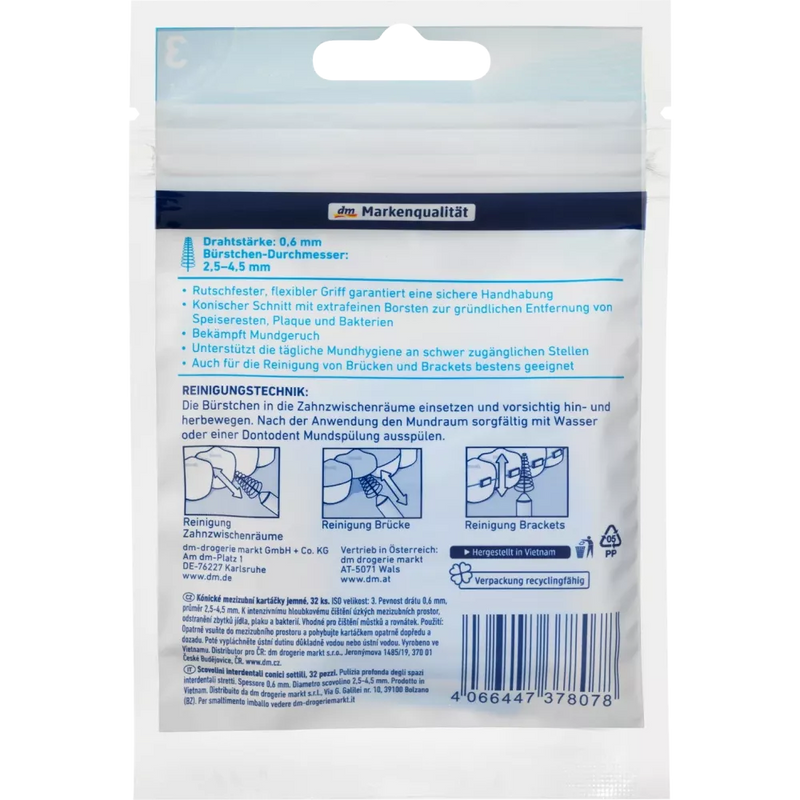 Dontodent Dontodent interdentale ragers blauw 0,6 mm ISO 3, 32 st, 32 st