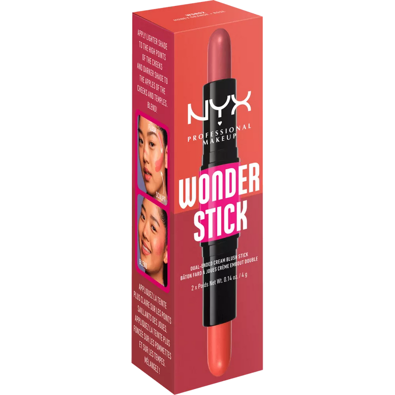 NYX PROFESSIONAL MAKEUP Blush Stick Wonder Cream Honing Sinaasappel & Roos 02, 1 st