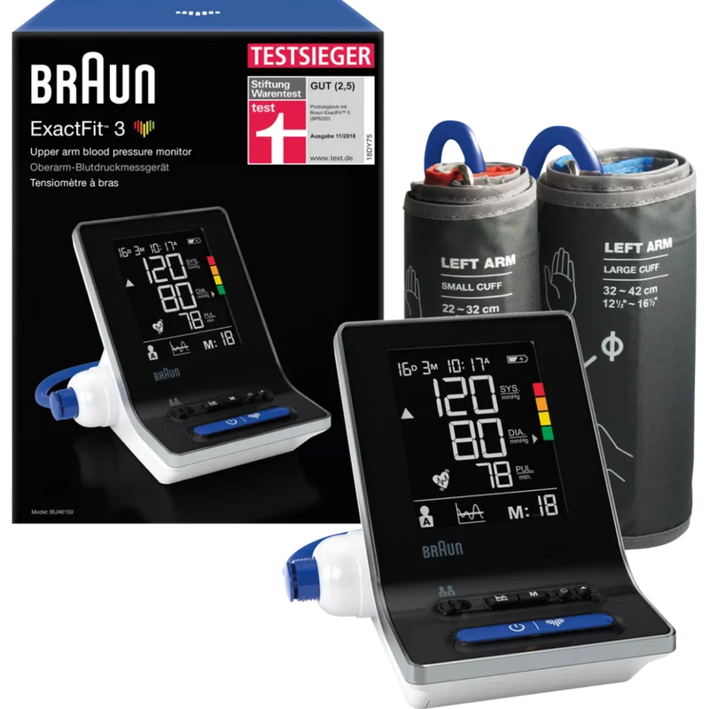 Braun Bovenarm bloeddrukmeter ExactFit 3 BUA6150, 1 stuk
