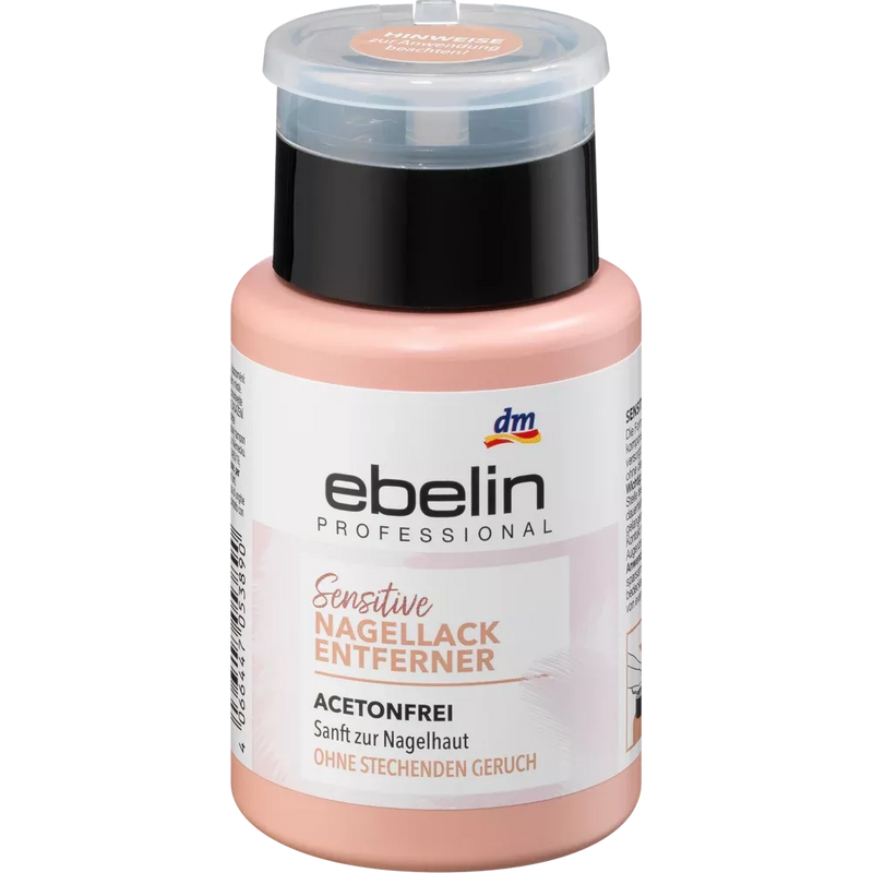 ebelin Nagellak Remover Professional Sensitive acetonvrij, 125 ml