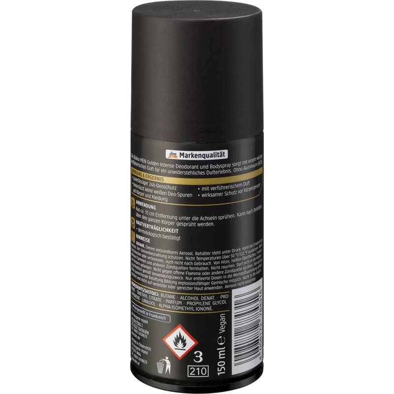 Balea MEN Deodorant Spray Golden Intense, 150 ml