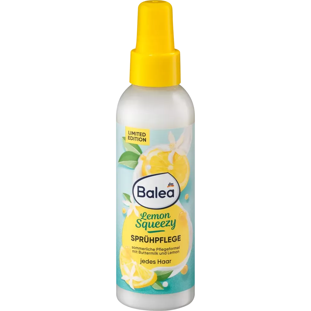 Balea Lemon Squeezy Hair Spray Care - Masque Revitalisant Cheveux 150ml, édition Limitée