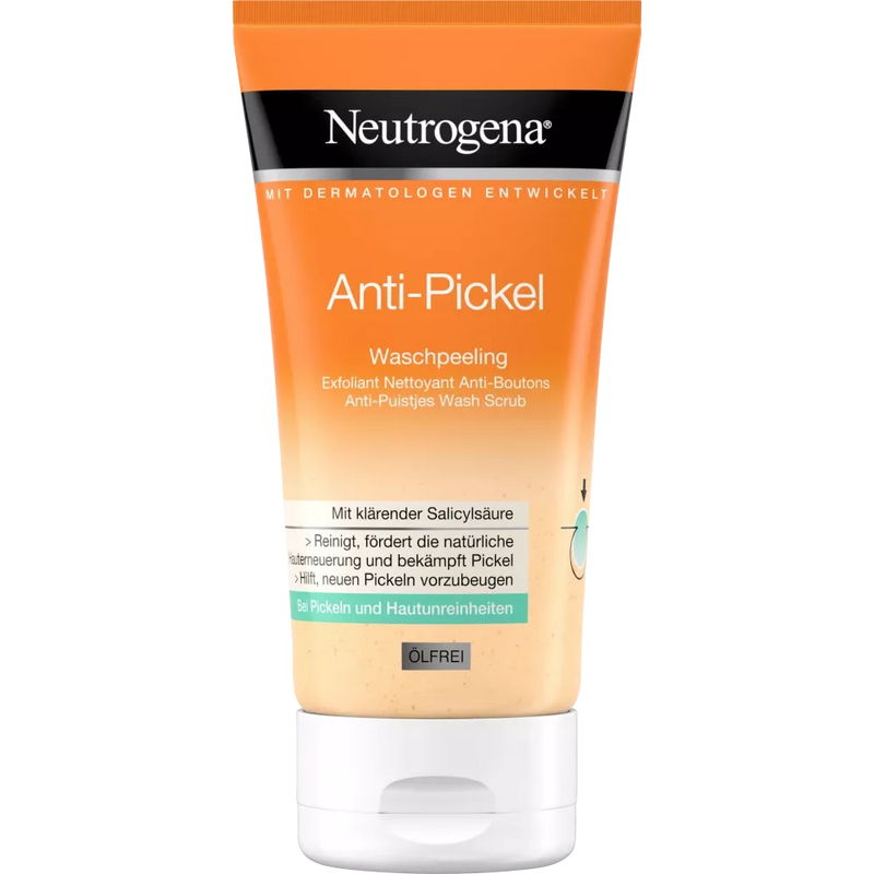 Neutrogena Anti-Pimple Daily Wash Peeling Onzuivere Huid, 150 ml