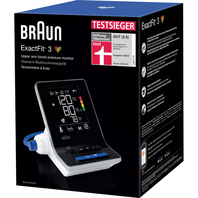 Braun Bovenarm bloeddrukmeter ExactFit 3 BUA6150, 1 stuk