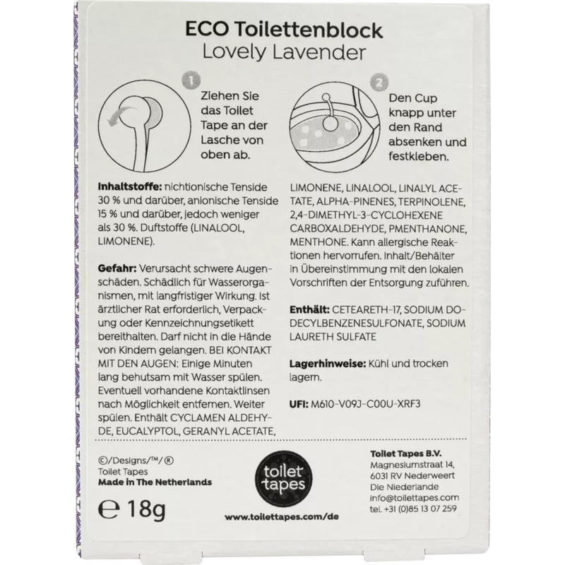 toilet tapes ECO Toiletreiniger Lovely Lavender, 1 stuk