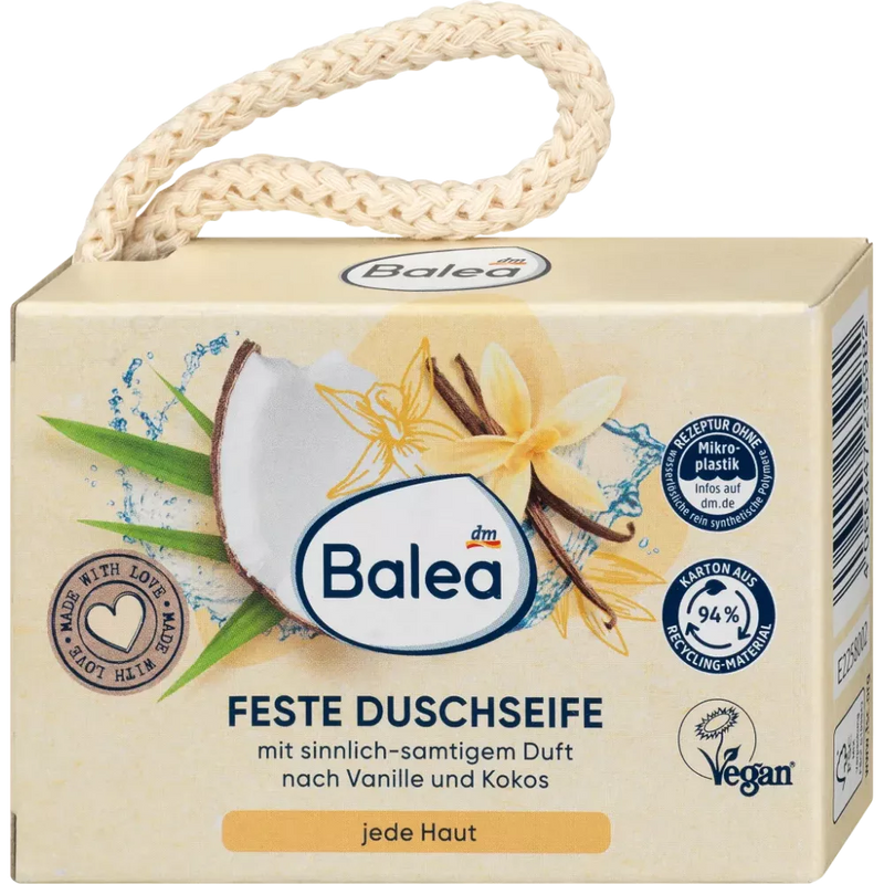 Balea Vanille & Kokosnoot Vaste Douchezeep, 100 g