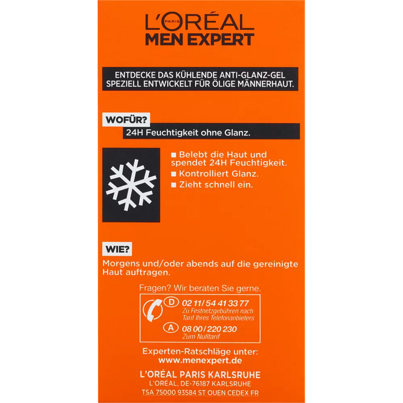 L'ORÉAL PARIS MEN EXPERT Dagverzorging Hydra Energy Anti-Gloss, 50 ml