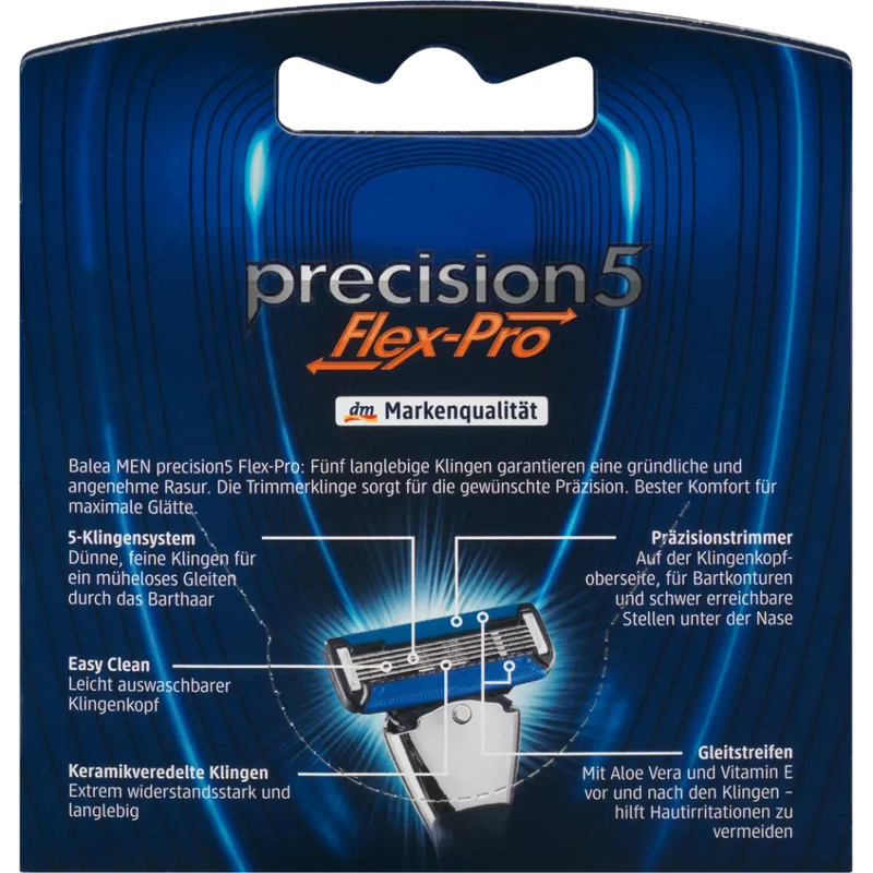 Balea MEN Scheermesjes precision5 Flex-Pro, 8 stuks.