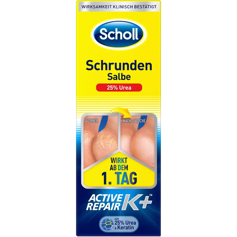 Scholl Voetcrème, schrale voetzalf met Urea (25%), 60 ml