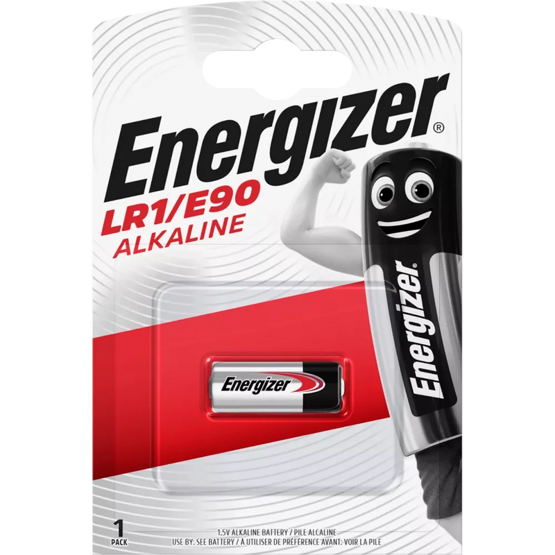 Energizer Batterij LR1 / E90 alkaline mangaan, 1 stuks.