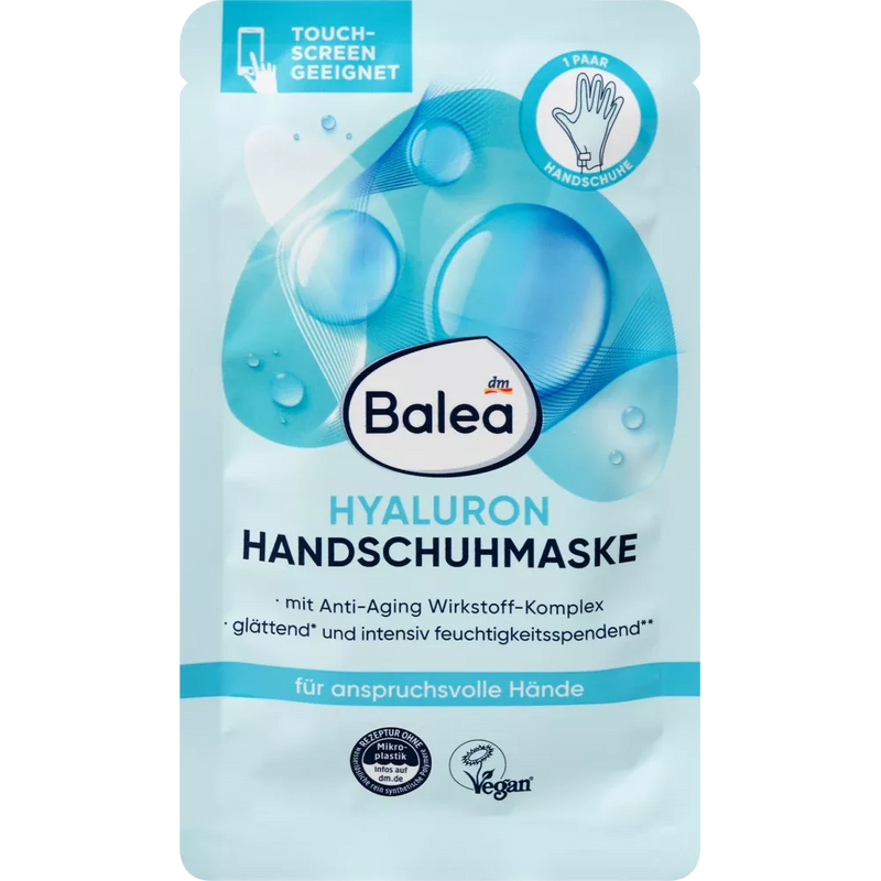 Masque gant Balea Hyaluron, 2 pièces.