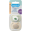 Sucette babylove Air silicone symétrique, marron/vert, taille 2, 5-18 mois, 2 pcs.