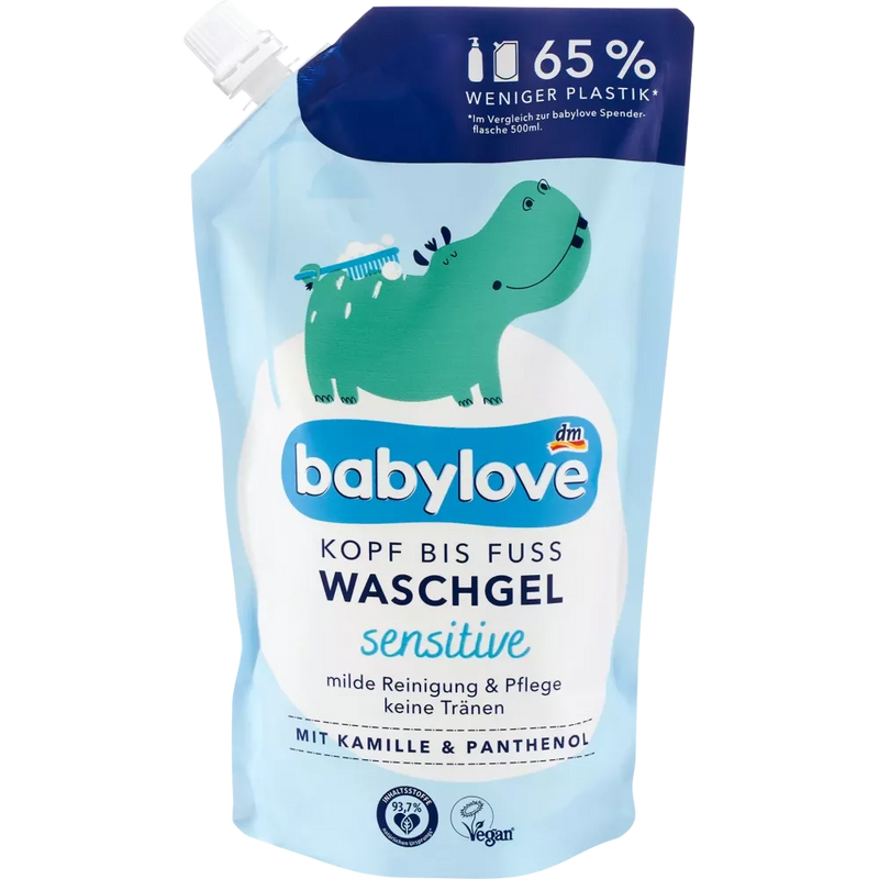 babylove Navulverpakking babygel van hoofd tot tenen, 500 ml