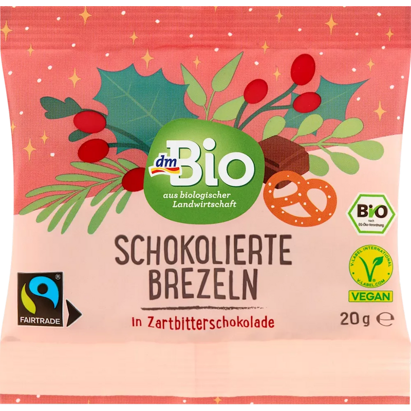 dmBio Donkere chocolade pretzels, adventskalender voor zelfontwerper 2025, 20 g
