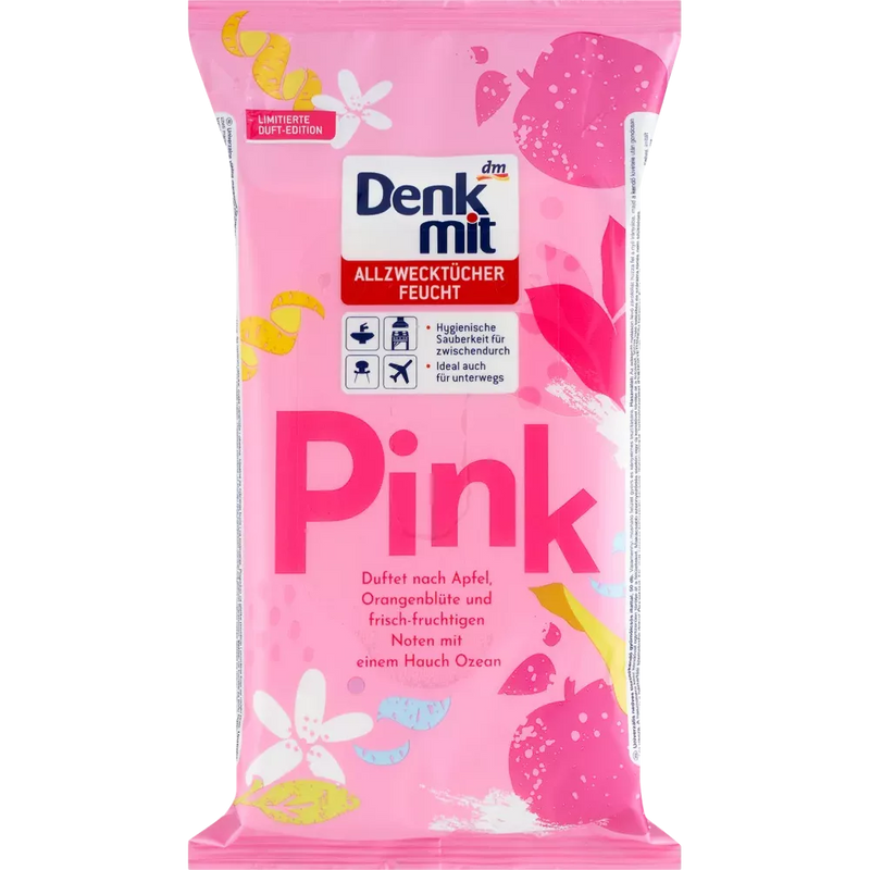 Denkmit vochtige allesdoekjes PINK, 50 st.