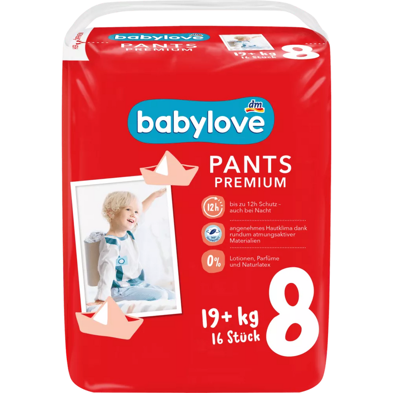 babylove Babybroek Premium maat 8, XXL, 19+ kg, 16 stuks.