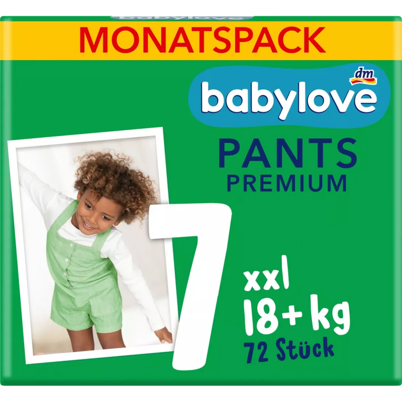 babylove Baby Pants Premium maandbox maat 7 XXL (18+ kg), 72 stuks.