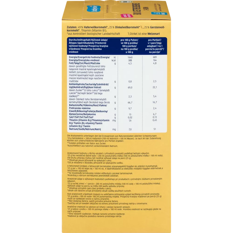 babylove Granenpap biologische 3-granen vanaf 6 maanden, 400 g