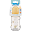 babylove Babyfles brede hals, geel, vanaf de geboorte, 280 ml, 1 st