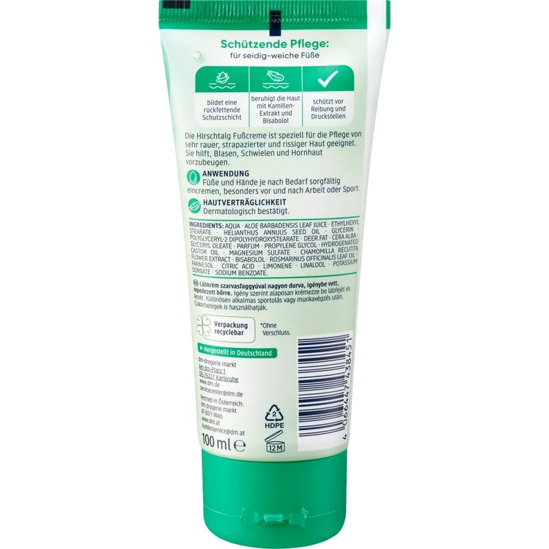 Balea Voetcrème van hertenleer, 100 ml