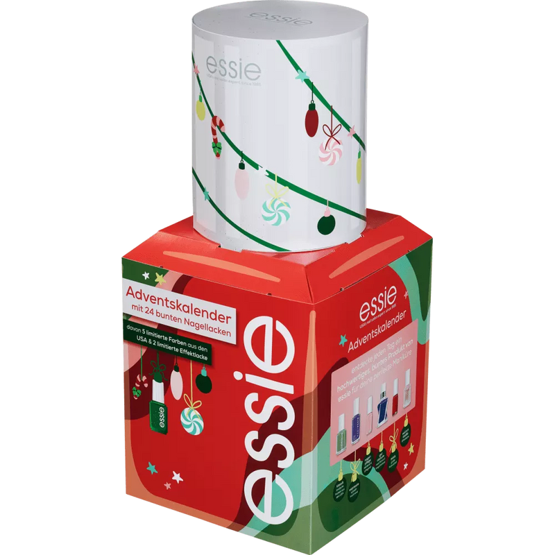 essie Adventskalender 2024 met 24 kleurrijke nagellakjes, 1 stuk