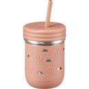 Gobelet à paille en acier inoxydable Babylove avec silicone, rose, 250 ml, 1 pièce