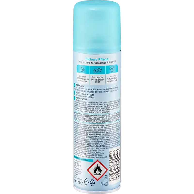 Balea Déodorant Spray Pieds, 200 ml