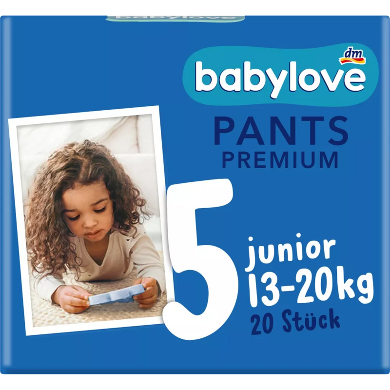 babylove Babybroek Premium maat 5 Junior (13-20 kg), 20 stuks.