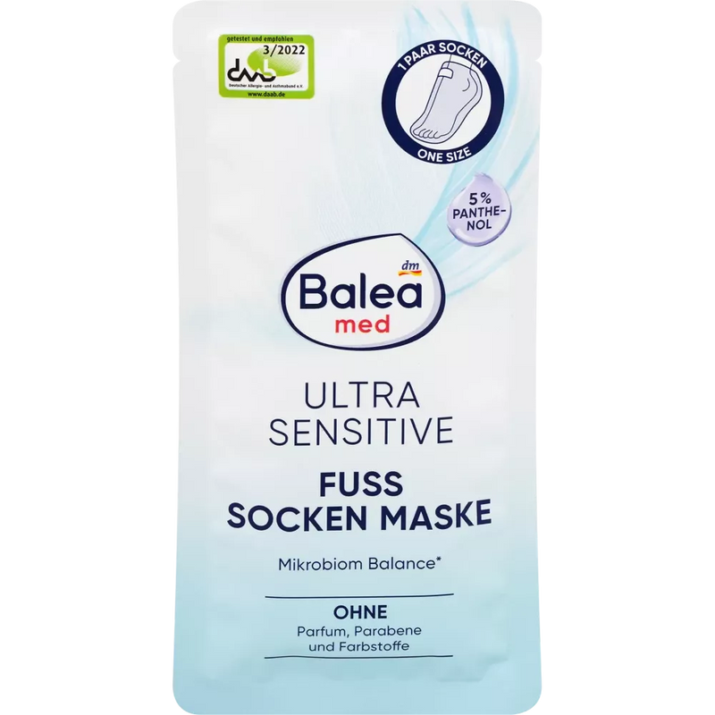 Balea med Voetzoolmasker Ultra Sensitive, 1 paar, 2 stuks