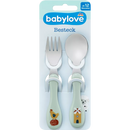 Couverts en cuir Babylove, vert, 1 pièce