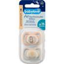 Sucette babylove Air night en silicone, symétrique, marron/gris, taille 3, à partir de 16 mois, 2 pcs.