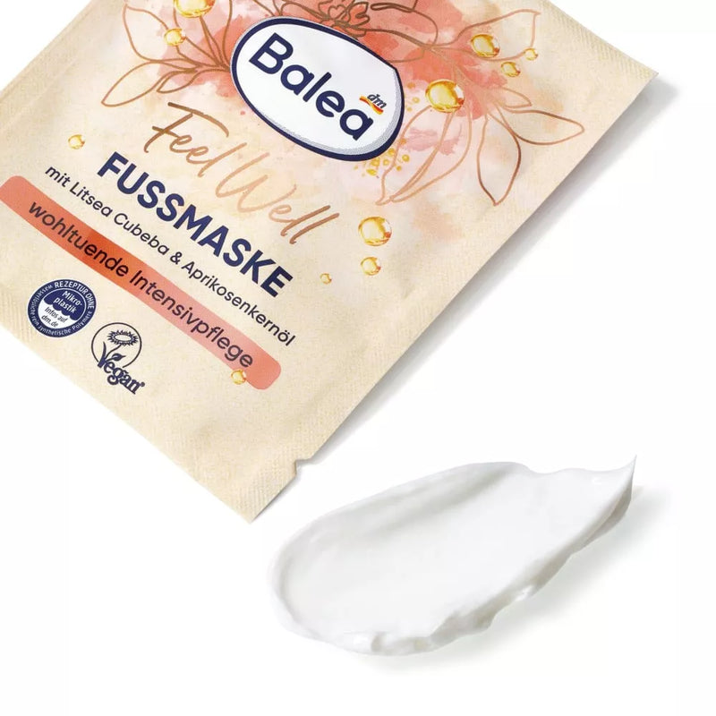 Balea Voetmasker Feel Well Litsea Cubeba & abrikozenpitolie, 15 ml