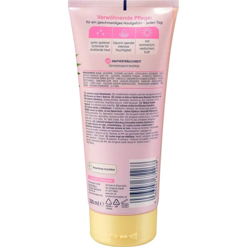 Balea Shimmer Lotion Bloomy Paradise, 200 ml