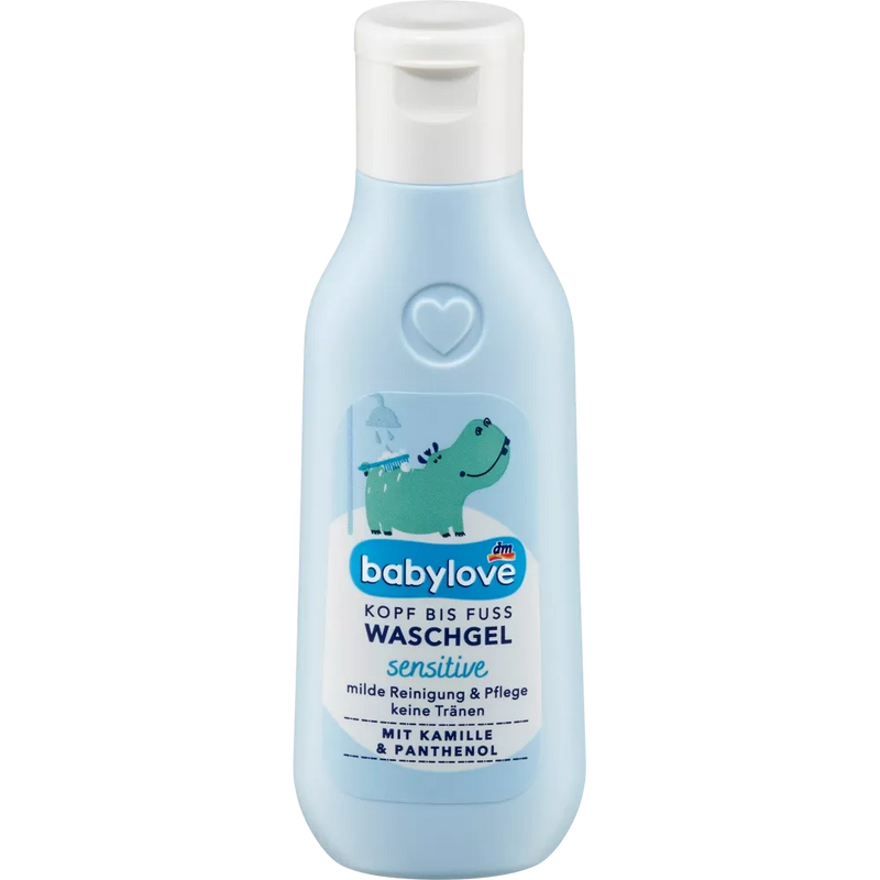 babylove babylove head to toe wash gel sensitive reisformaat, 50 ml