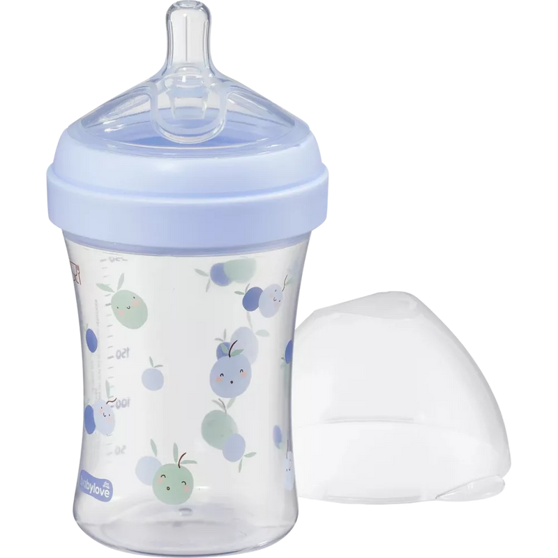 babylove Premium babyfles blauw, 280 ml, 1 st