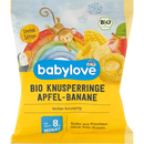 Babylove Anneaux croustillants aux pommes et bananes, 30 g