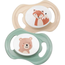 Sucette en silicone babylove, symétrique, beige/vert, taille 3, à partir de 16 mois, 2 pièces.