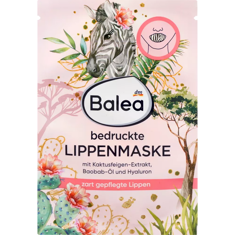Masque à lèvres imprimé zèbre Balea, 1 pièce