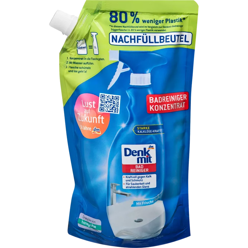 Denkmit Geconcentreerde badkamerreiniger navulpak, 500 ml